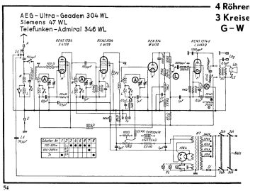 AEG Ultra Geadem 304WL schematic circuit diagram